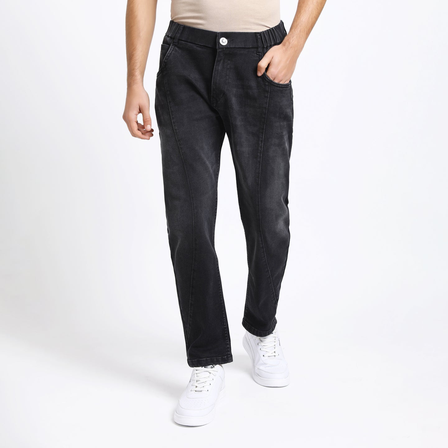 BLACK CARROT FIT JEAN TEDDY 4796-1